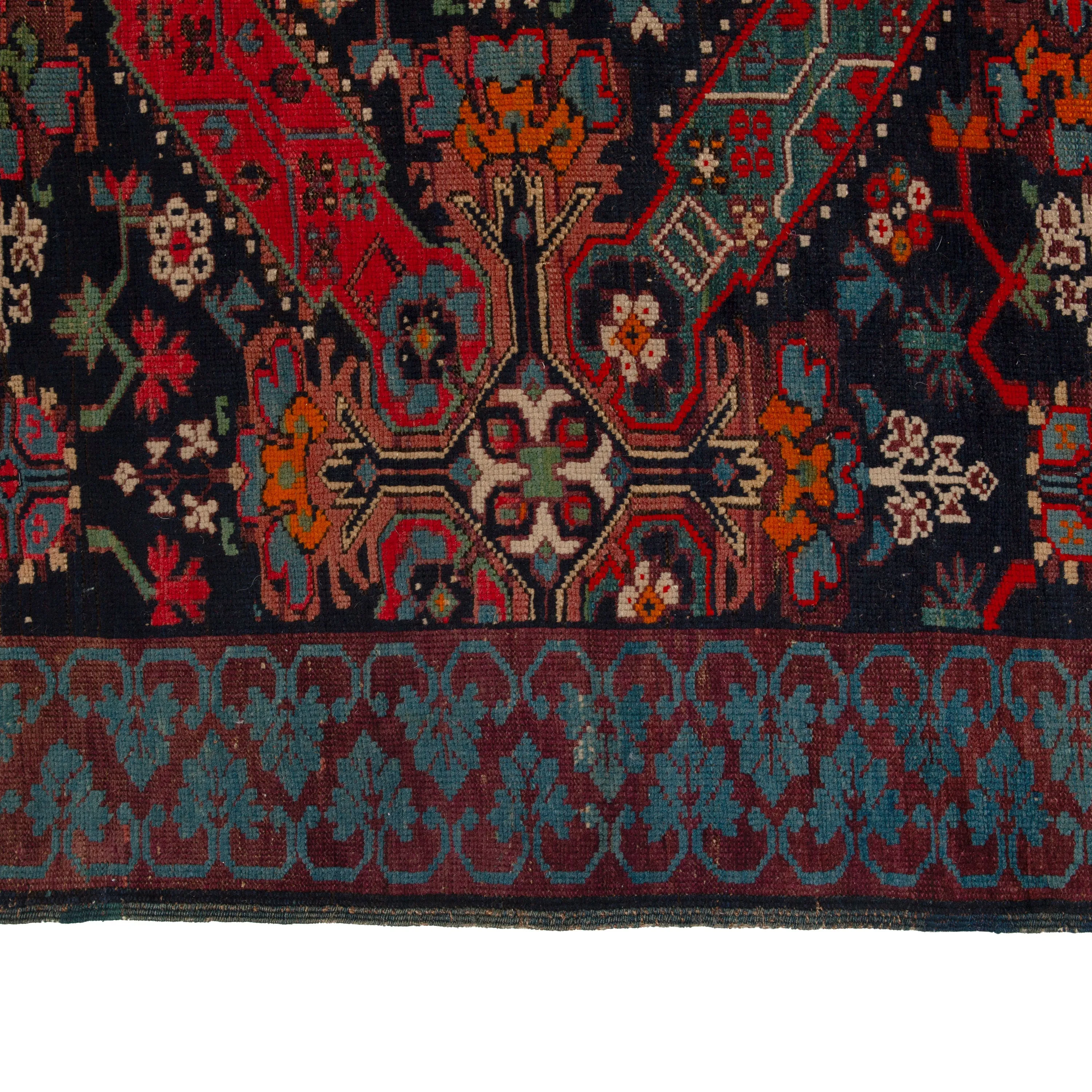 Red Vintage Turkish Wool Runner - 5'4" x 13'2"