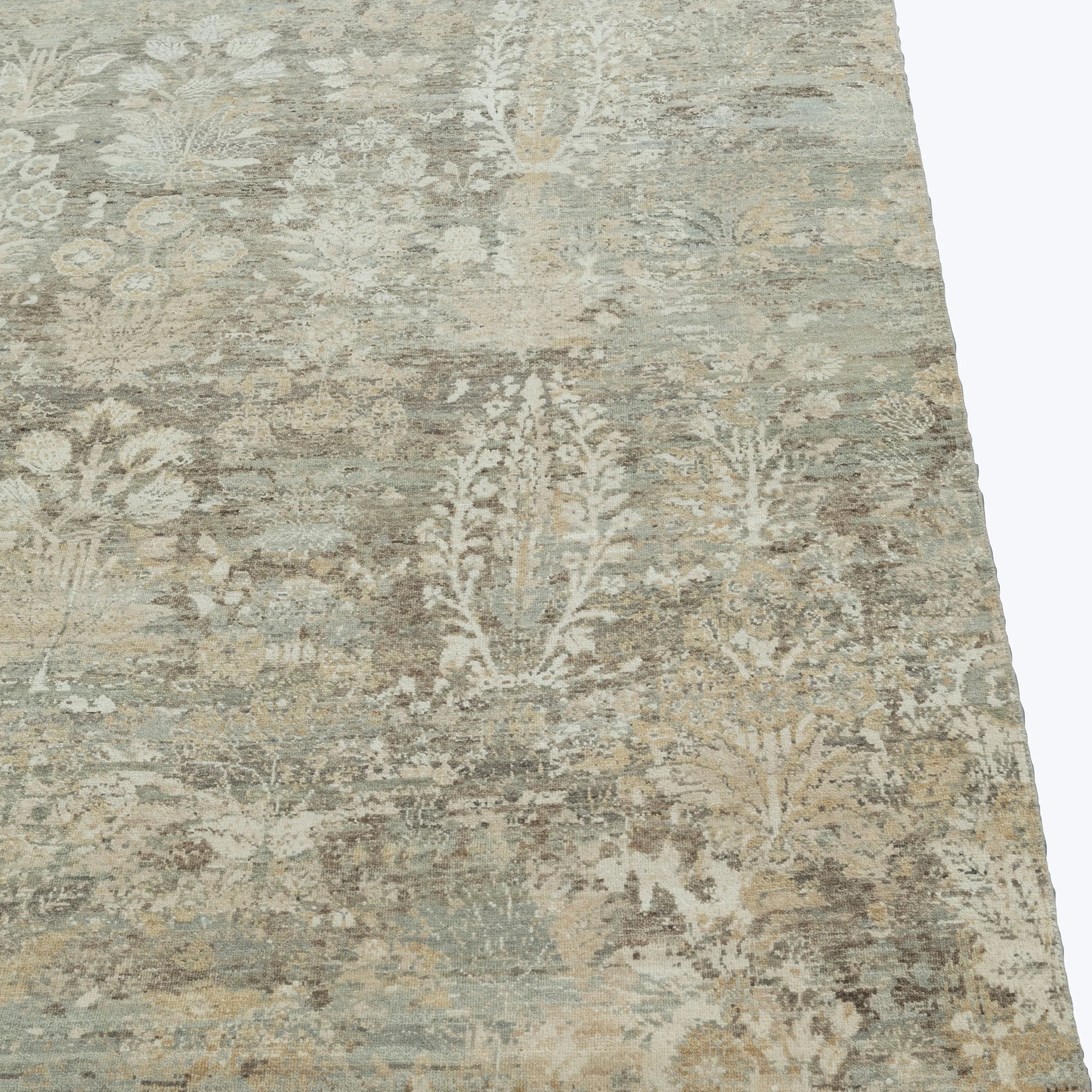 Sage Transitional Wool Lurex Blend Rug - 9'0 x 11'11"