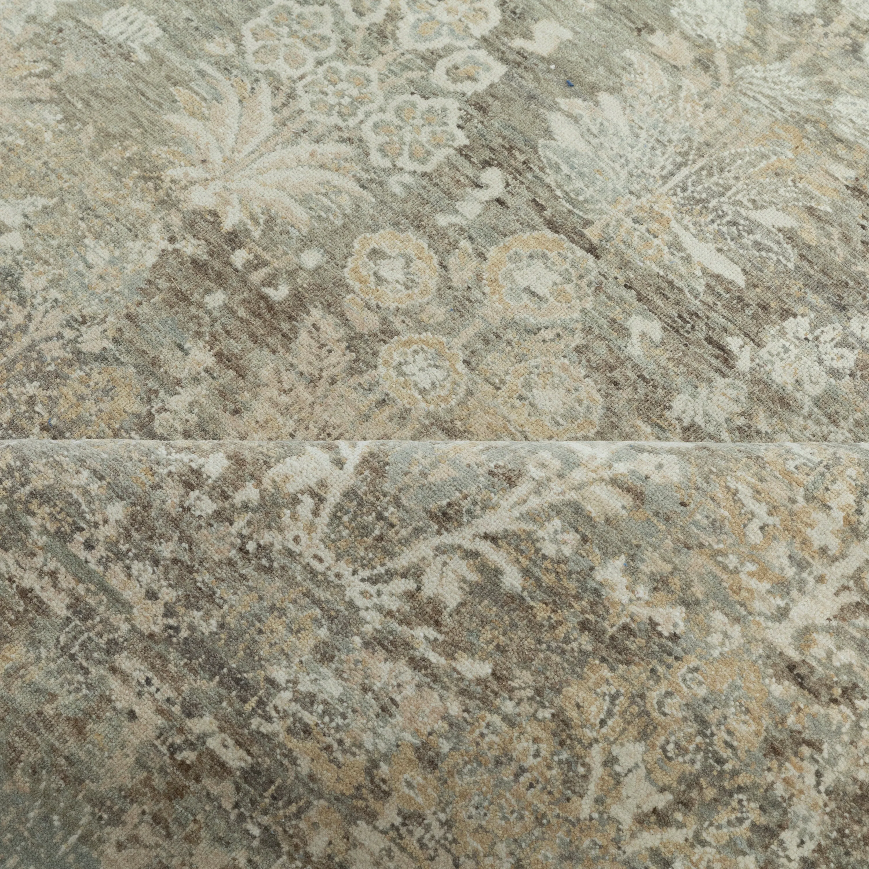 Sage Transitional Wool Lurex Blend Rug - 9'0 x 11'11"