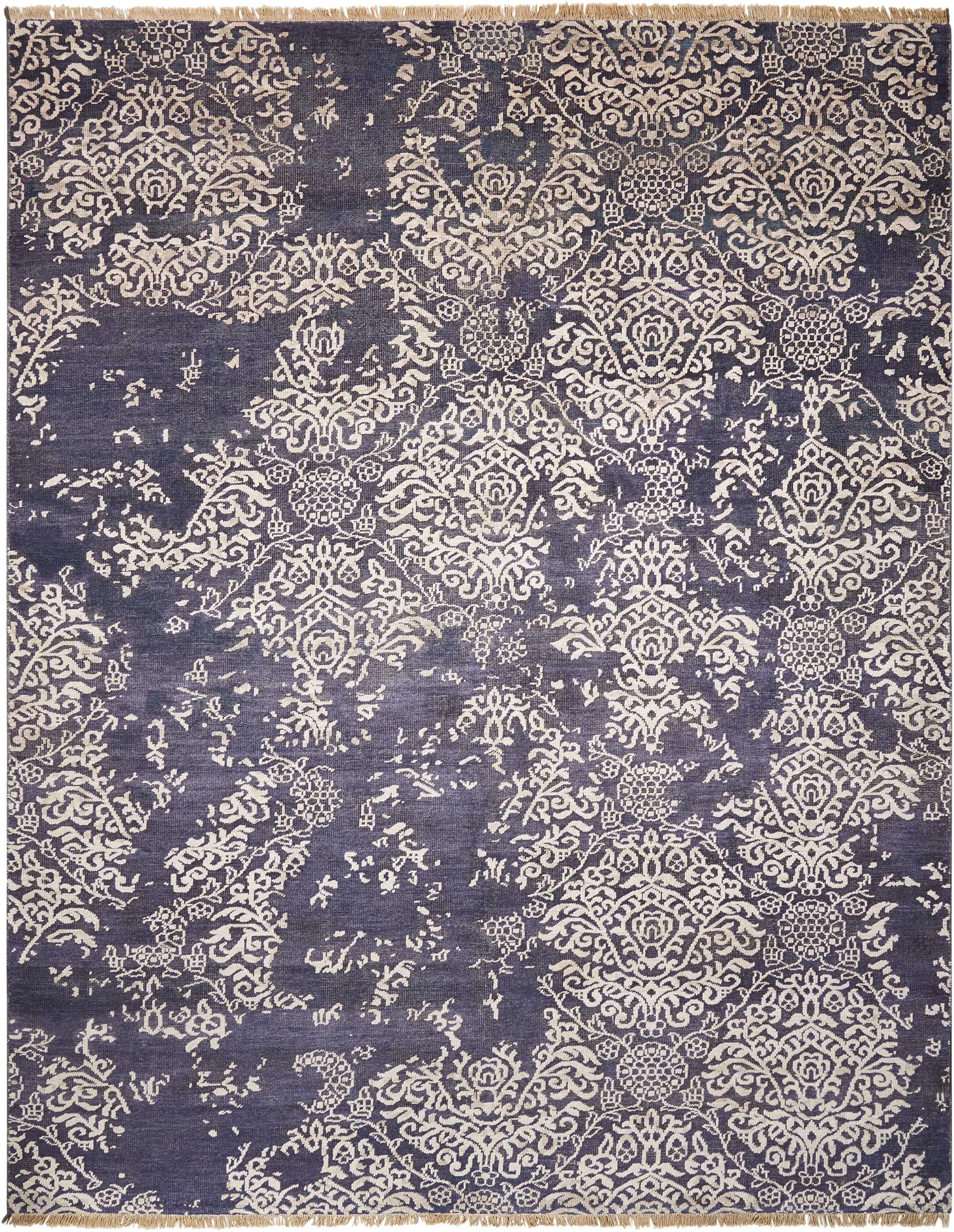 Sapphire Essentials Damask Contemporary Bamboo Rug