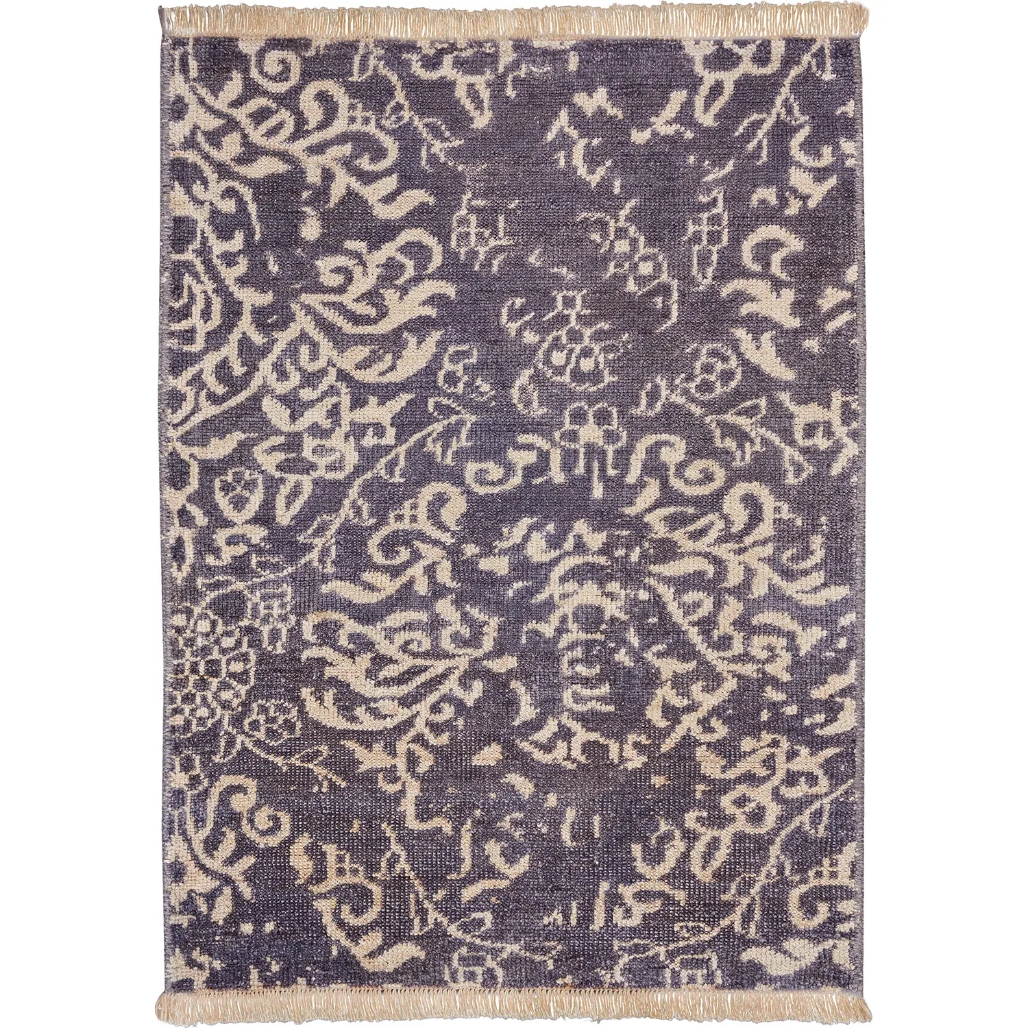 Sapphire Essentials Damask Contemporary Bamboo Rug