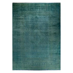Teal Overdyed Wool Rug - 10'2" x 14'6"
