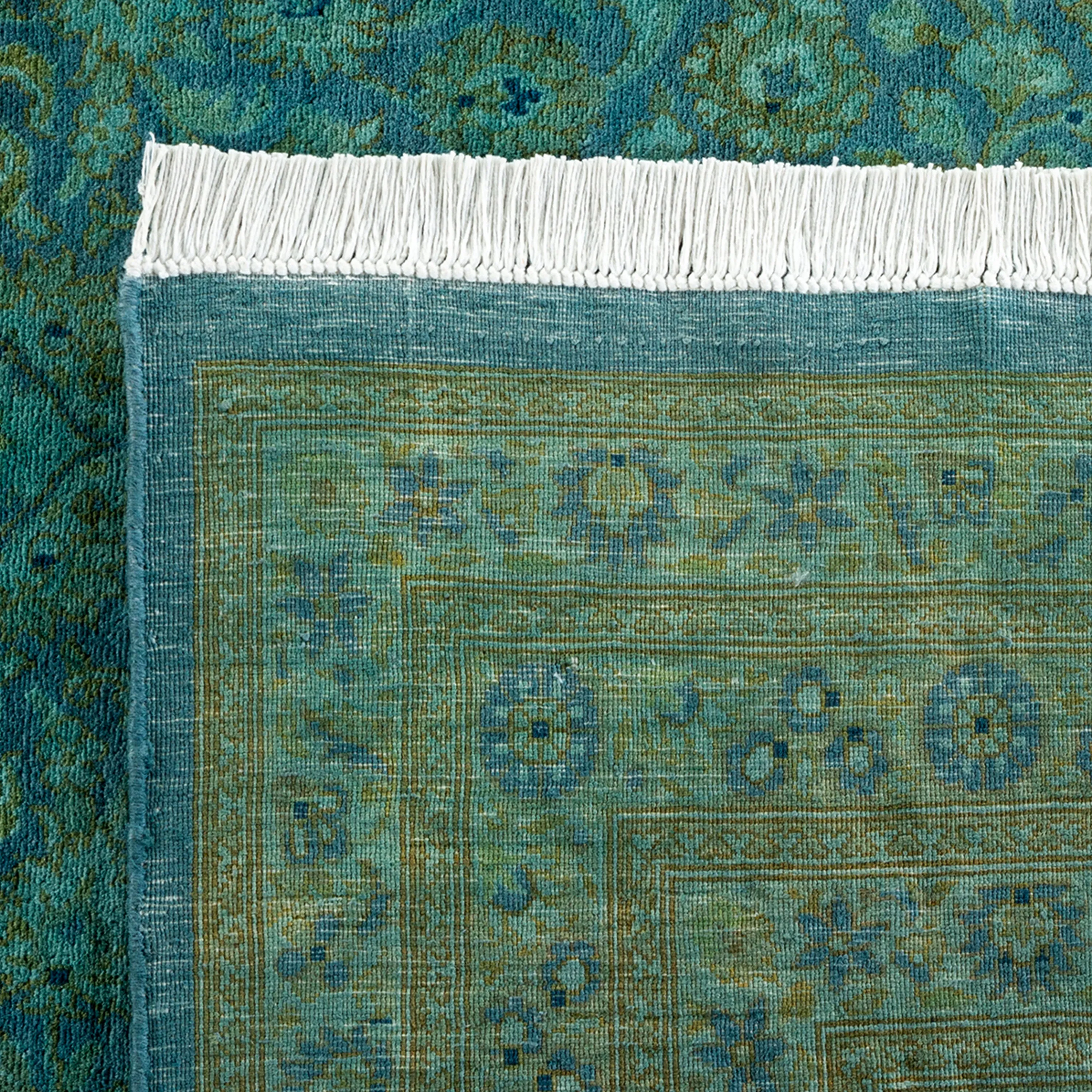 Teal Overdyed Wool Rug - 10'2" x 14'6"