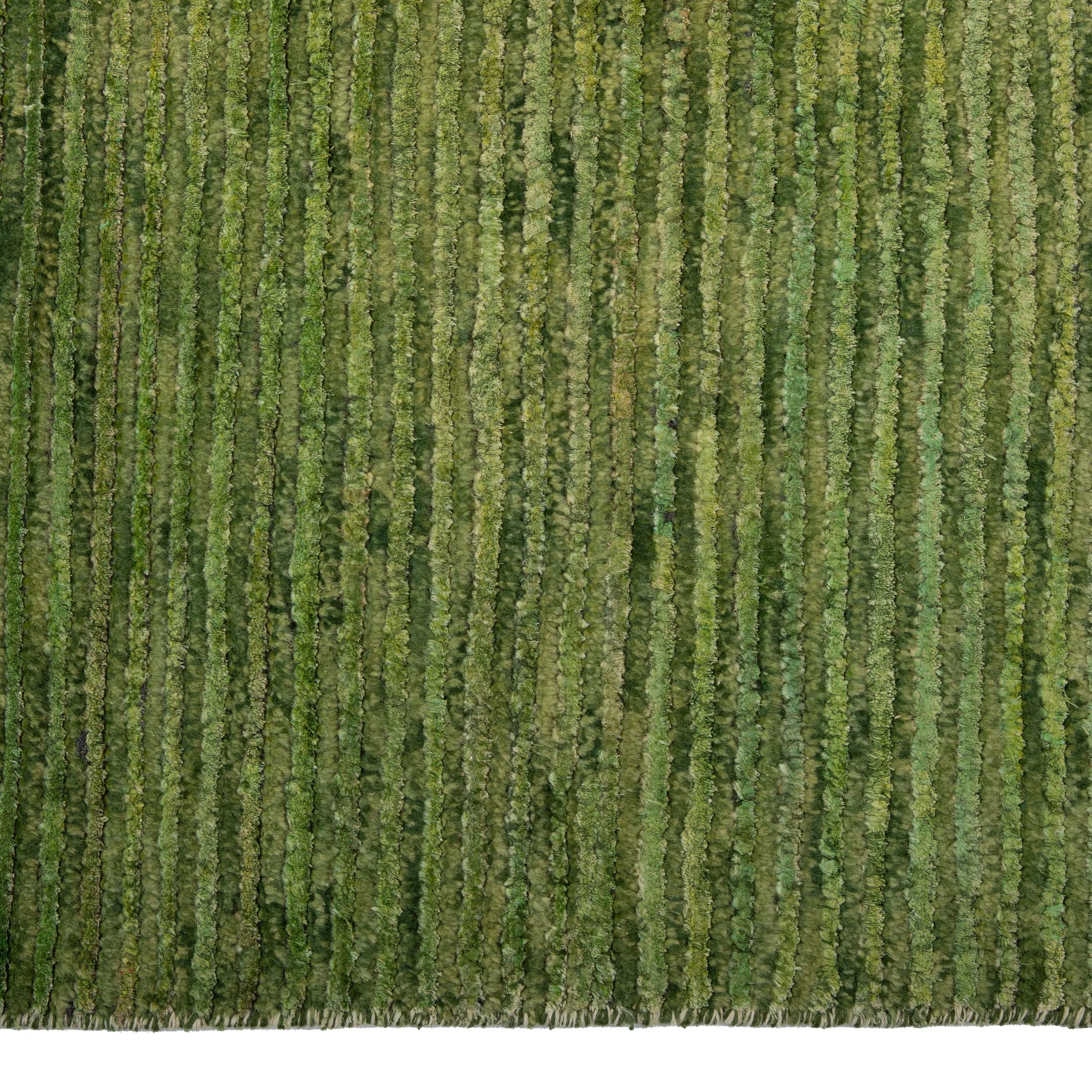 Textured Wool Silk Blend Rug - 6' x 9'