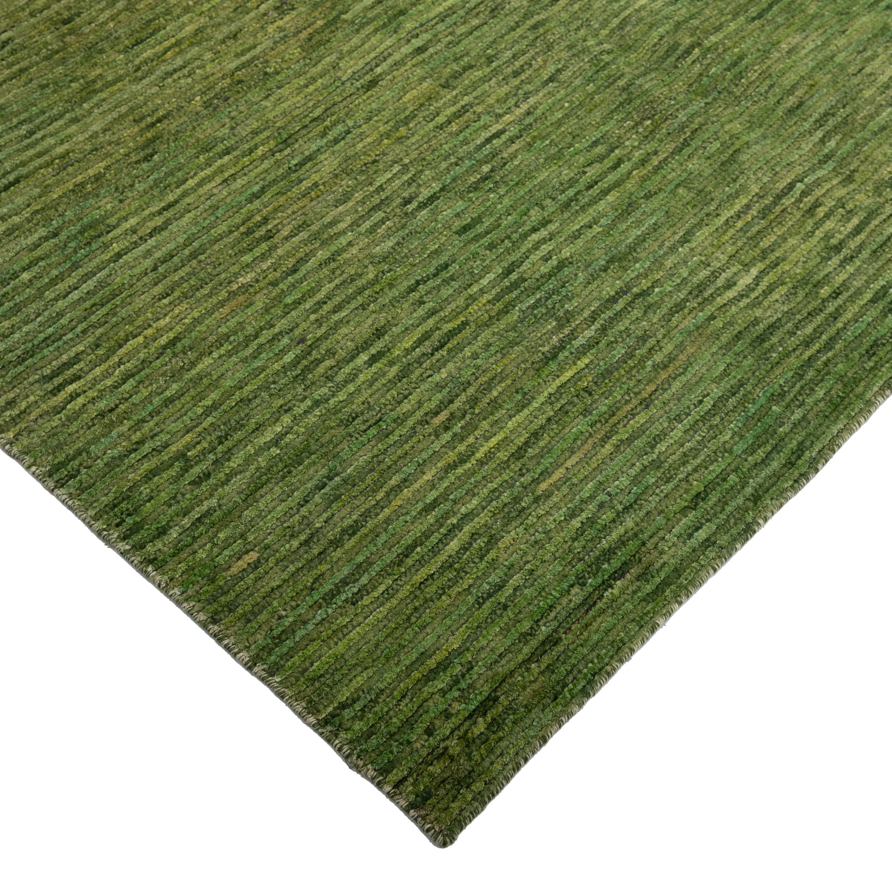 Textured Wool Silk Blend Rug - 6' x 9'
