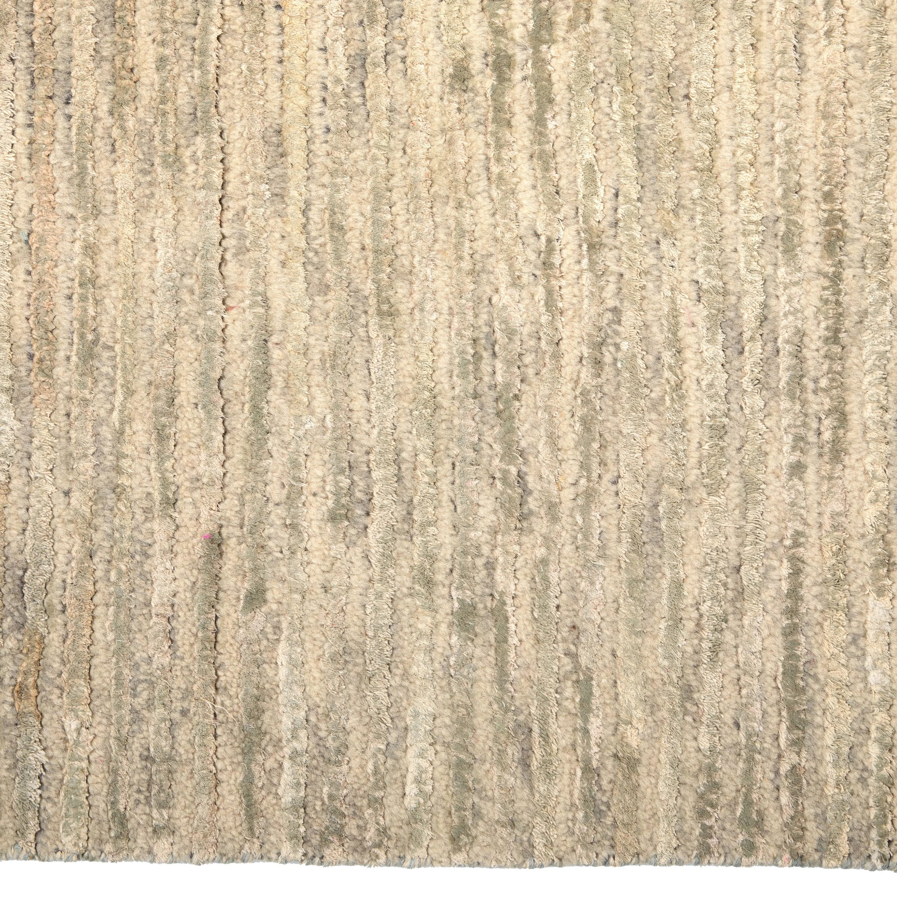 Textured Wool Silk Blend Rug - 6' x 9'