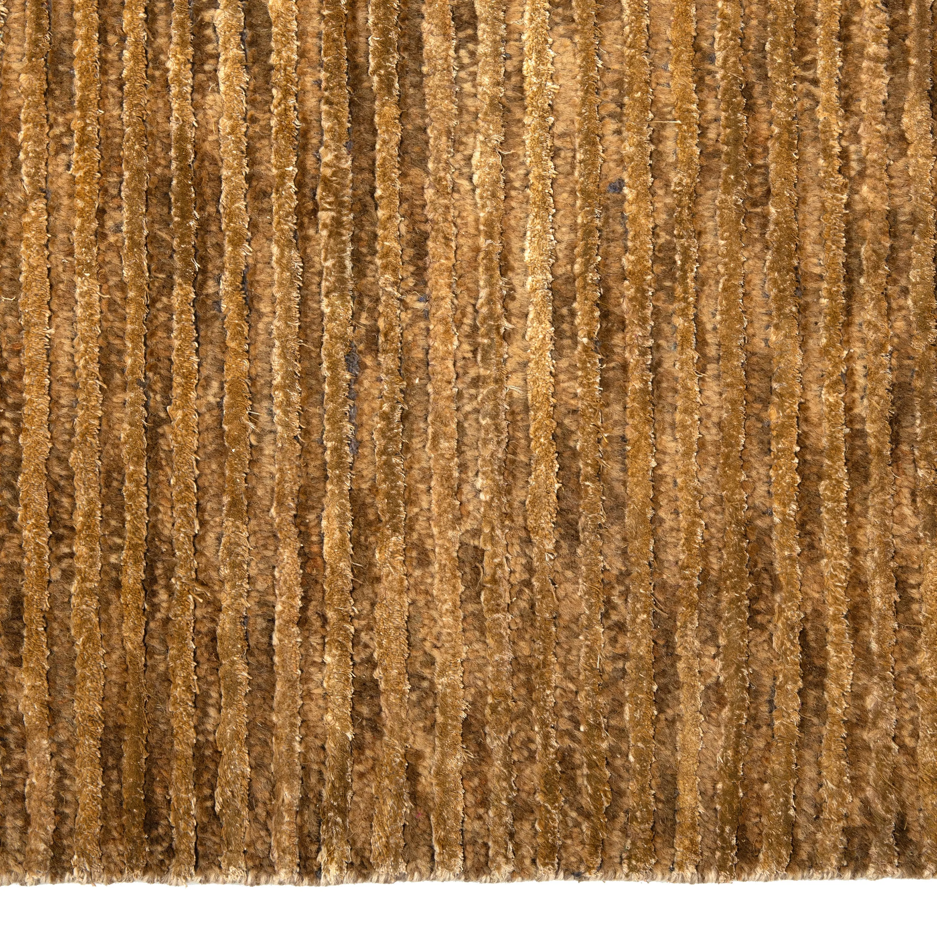 Textured Wool Silk Blend Rug - 6' x 9'