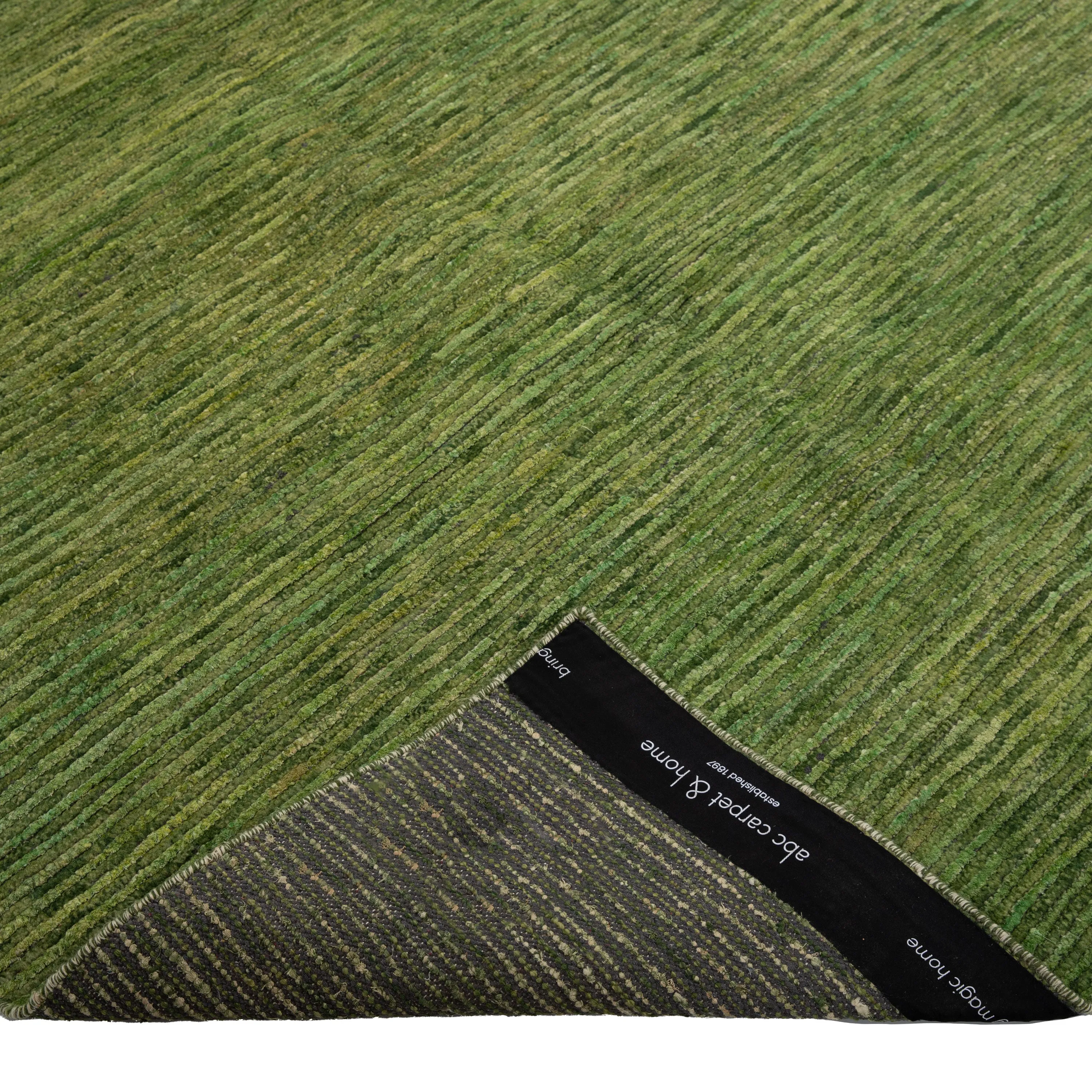 Textured Wool Silk Blend Rug - 6' x 9'