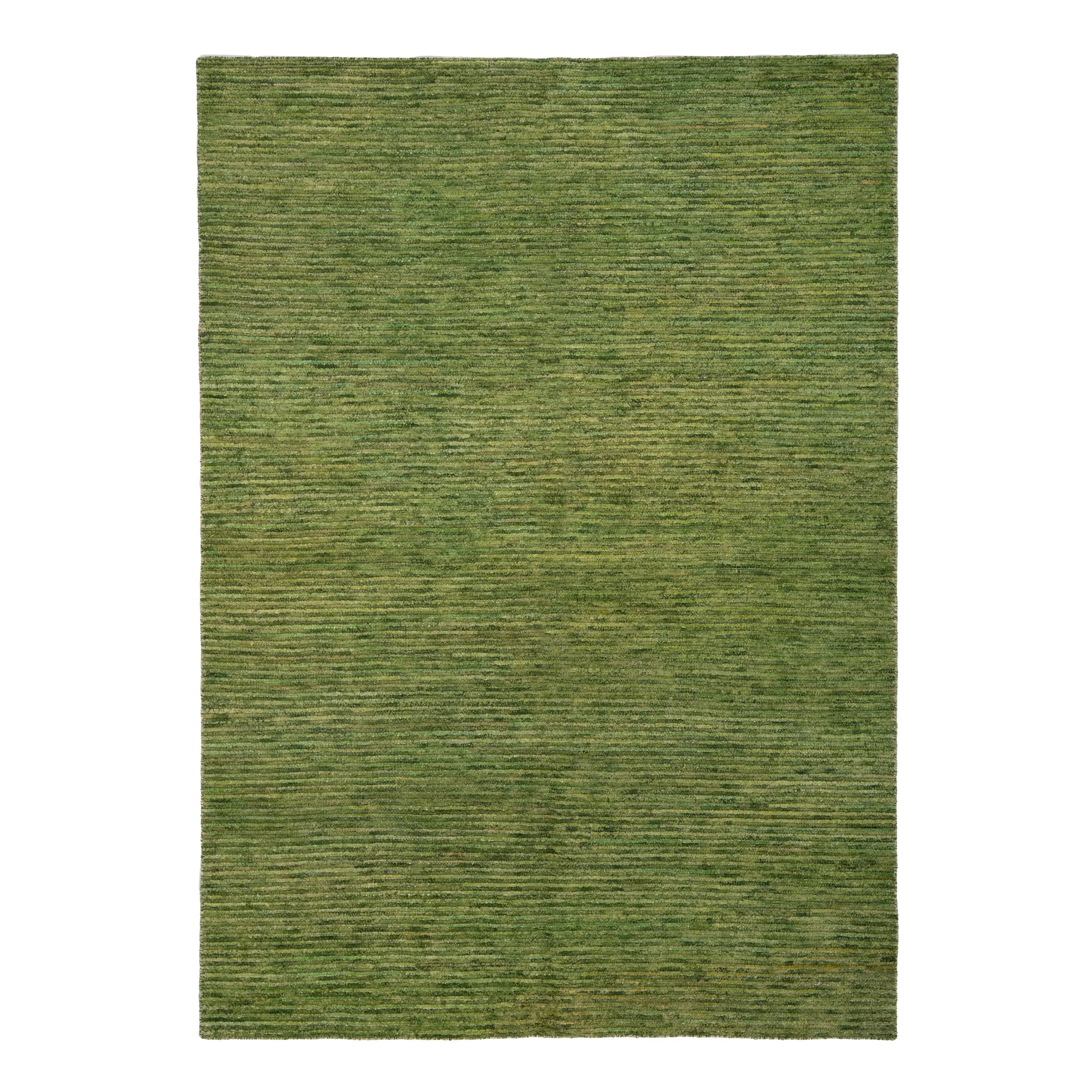 Textured Wool Silk Blend Rug - 6' x 9'