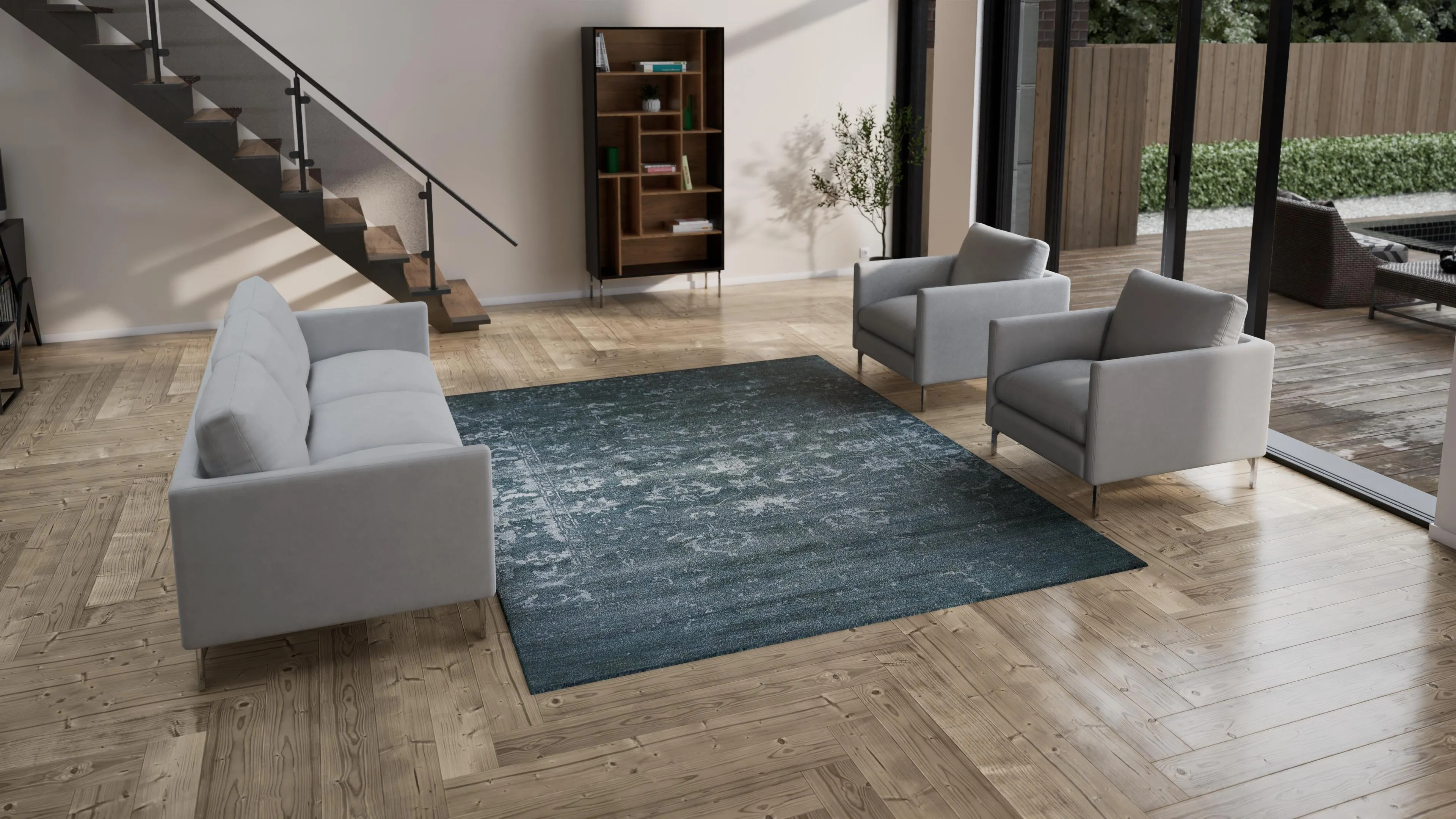 Transitional Essentials Rug - Dark Blue