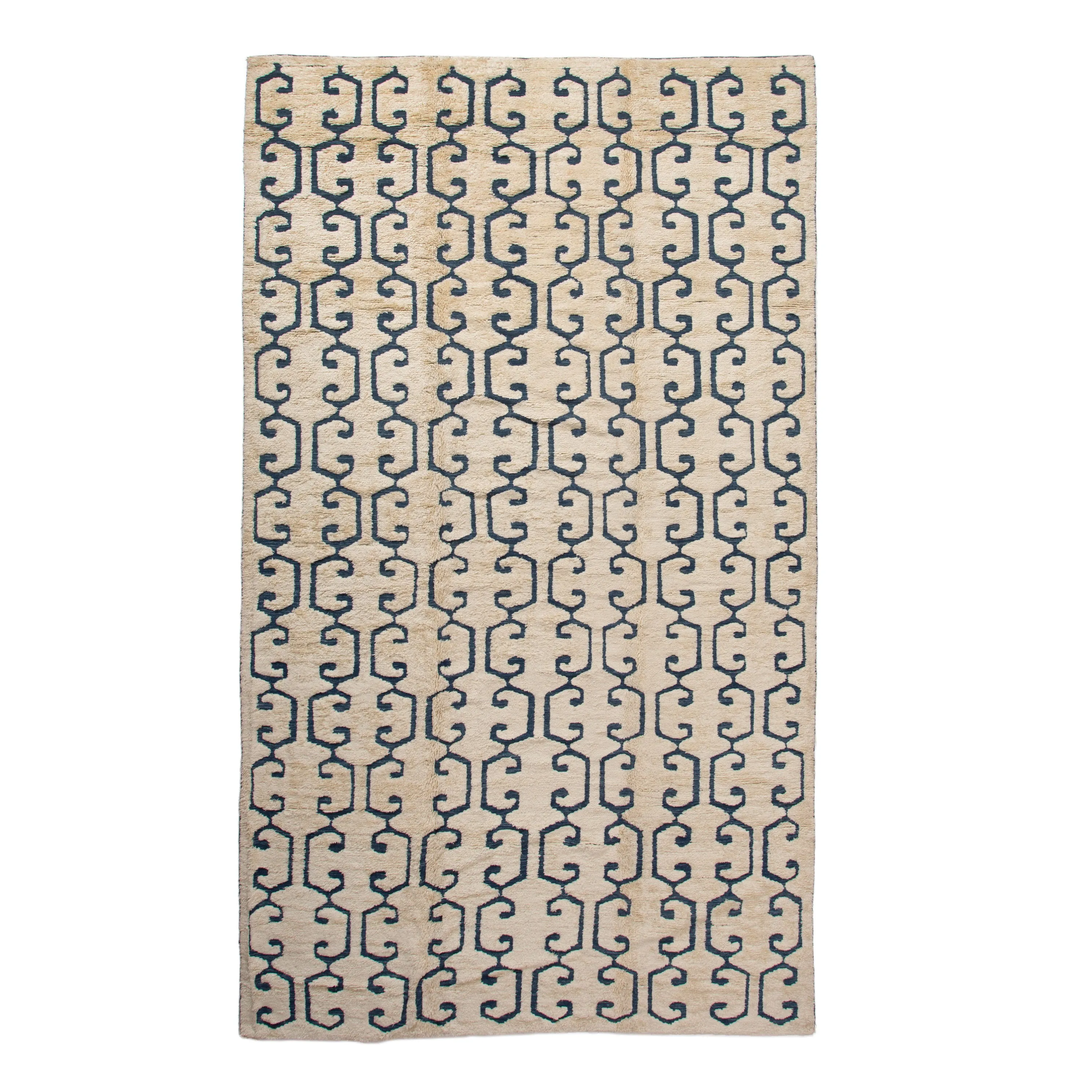 White Transitional Wool Rug - 10"x 17'4"