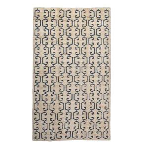 White Transitional Wool Rug - 10"x 17'4"