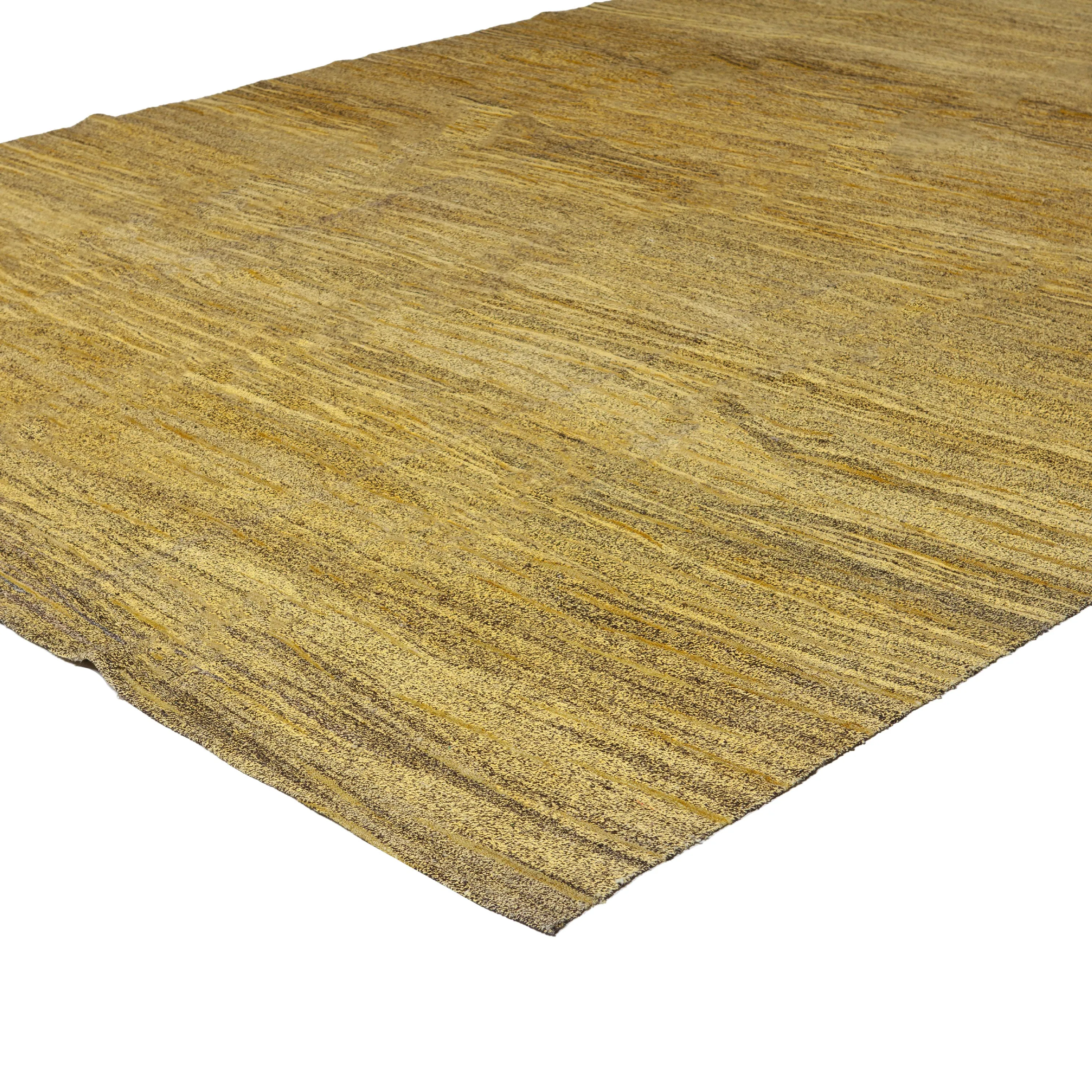 Yellow Flatweave Wool Rug - 10' x 13'
