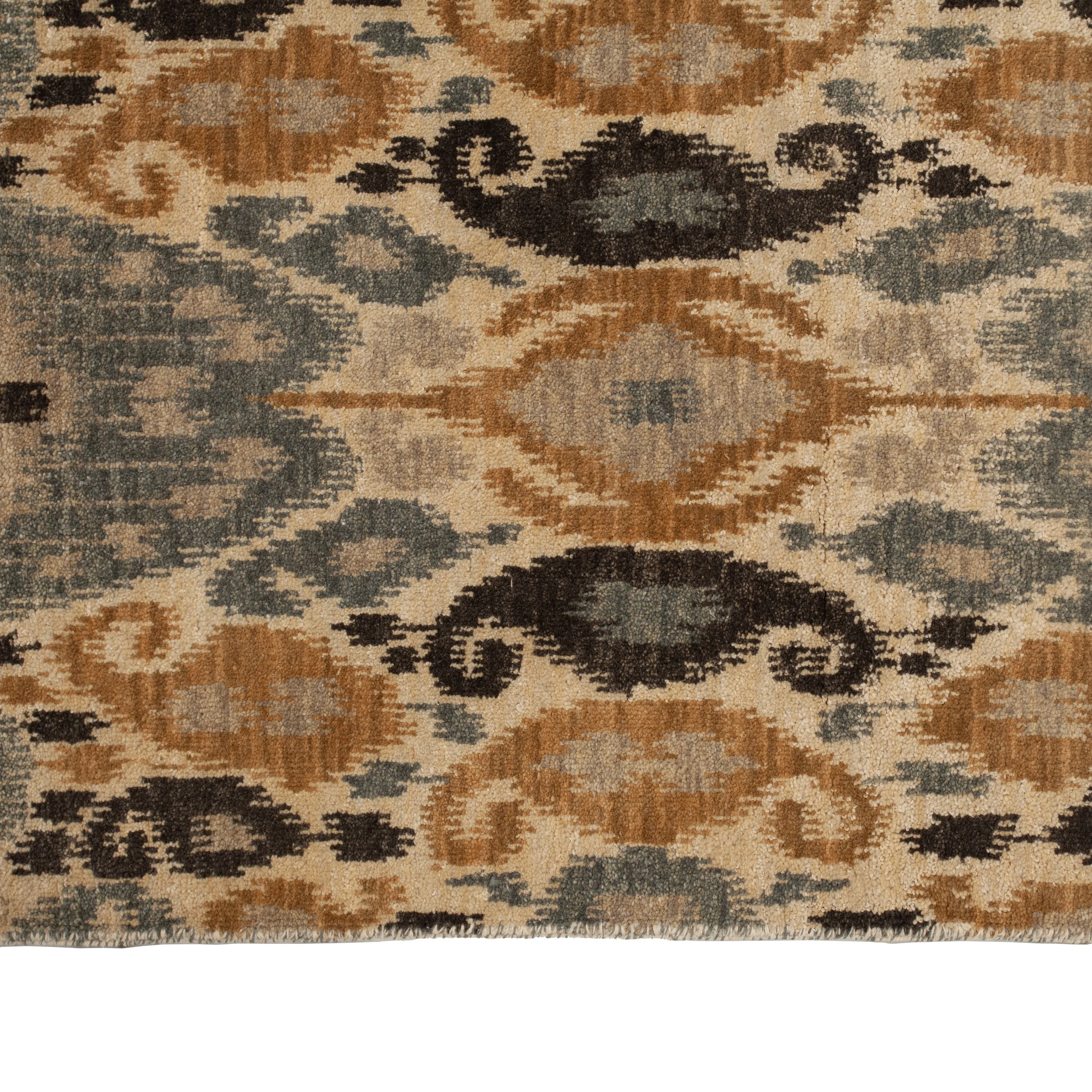 Yellow Modern Wool Rug - 9'1" x 12'2"