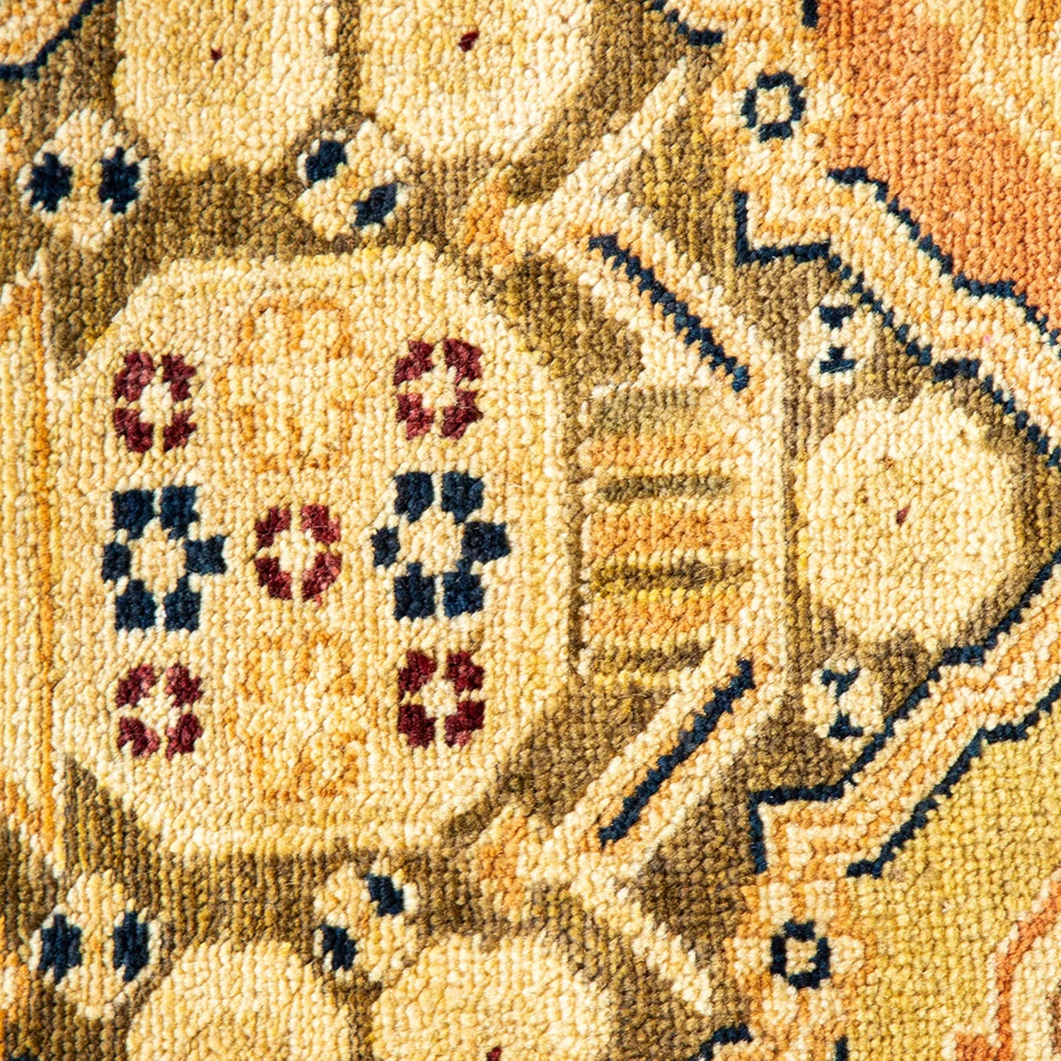 Yellow Traditional Wool Rug - 10'1" x 13'9"