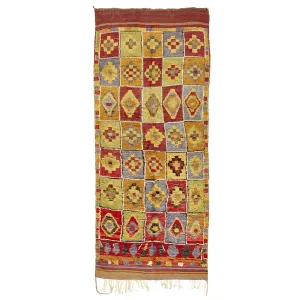 Yellow Vintage Moroccan Wool Runner - 5'11" x 15'3"